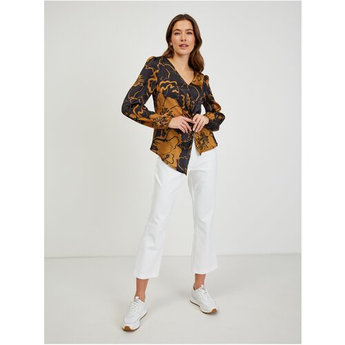 Orsay Brown-Black Ladies Satin Floral Blouse - Women Cijene