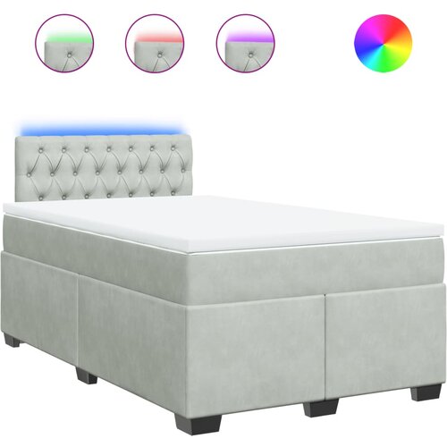 Maison Chic Box spring postelja - Vzmetna postelja z vzmetnico svetlo siva 120x190 cm žamet SL10673, (21901978) Cene