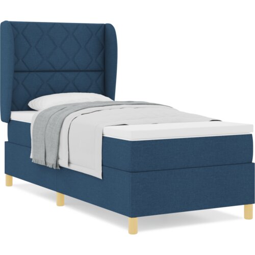Box Spring Krevet s Madracem u Plavoj - 100x200 cm Slike