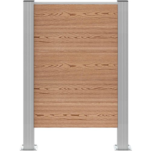  Ograda za kante za smeće Smeđa 85 x 12 x 115 cm Aluminij i WPC Slike
