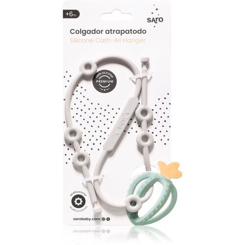 Saro Baby Silicone Catch-All Hanger silikonska vrpca Grey 1 kom Slike