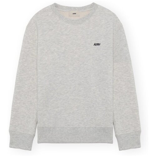 Autry Embroidered Logo Crewneck Sweatshirt - Grey Melange Siva Slike