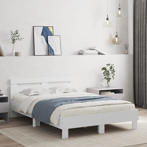 Furnova Posteljni okvir z vzglavjem in LED bel 120x190 cm, (21938032) Slike