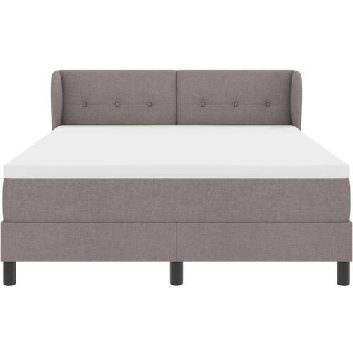 Box spring krevet Sivo-smeđa 160 x 200 cm tkanina Slike