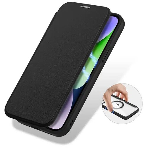 Dux ducis Skin X Pro - MagSafe kompatibilna preklopna torbica za Apple iPhone 15 črna Slike