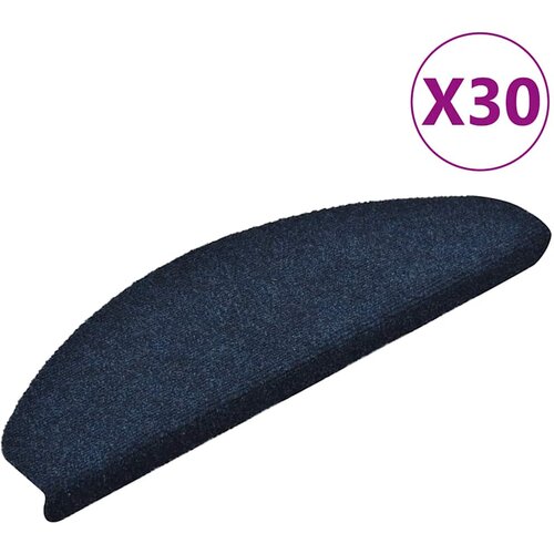  Prostirke za stepenice, samoljepljive, 30 kom. 65x21x4 cm, tamnoplave, poluokrugle, velike Cene