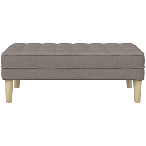  Klupa s jastukom Sivo-smeđa 113 x 57 x 39 cm tkanina Slike