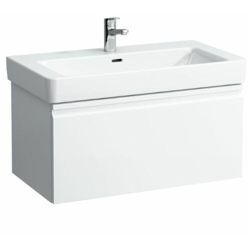 Laufen H8139650001041 Pro S 85 x 46 cm pravokotni vgradni keramični umivalnik z odprtino za armaturo Slike