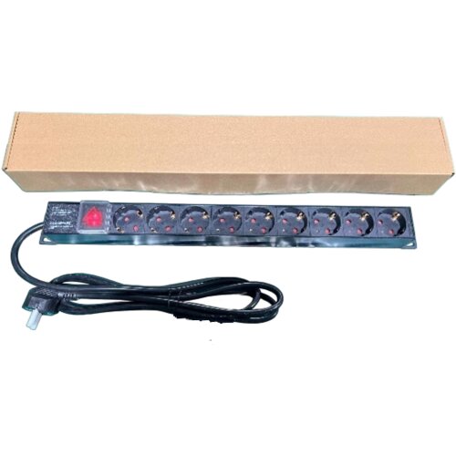 Exeshop ExeLink Razvodni PDU panel za rack 19 in, sa 9 utičnih mesta, kabl 2m (aluminijum) Cene