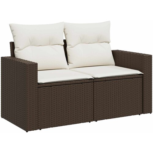  Set sofe 7 kom. Smeđa i krem bijela 55 x 55 x 69 cm 237,5 x 237,5 x 85 cm Slike