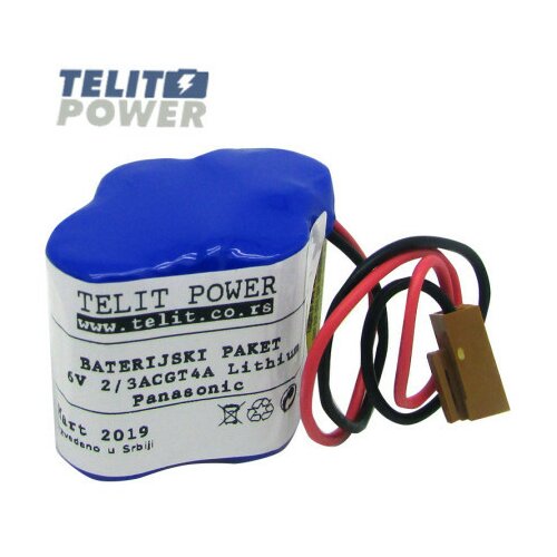 TelitPower GE FANUC CNC-PLC Litijum Baterija BR-2/3AGCT4A 6V 2400mAh Panasonic ( P-1259 ) Slike