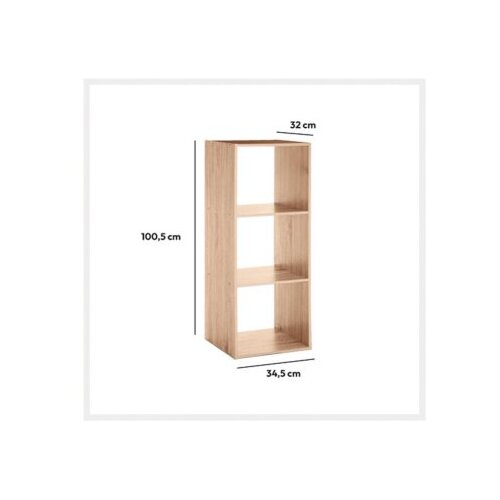 Five stalak sa 3 police 34,5x32x100,5cm drvo natural ( 138907 ) Slike