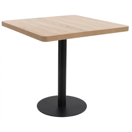  Bistro miza svetlo rjava 80x80 cm mediapan