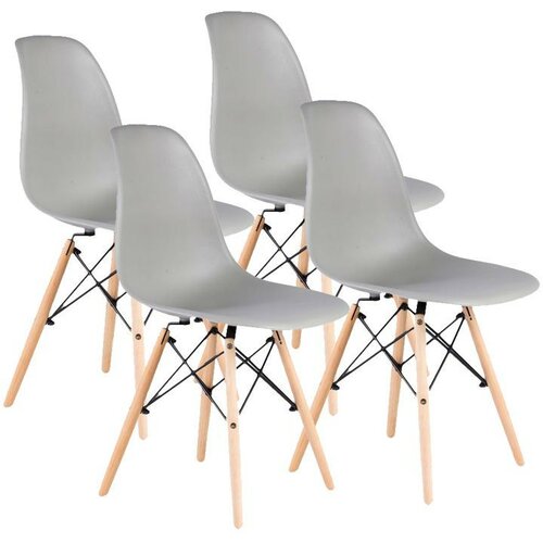 Modern Home milano set 4 stolice svetlo siva Slike