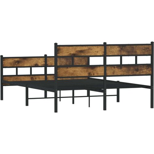 VidaXL Metalni okvir kreveta bez madraca boja hrasta 160x200 cm Slike