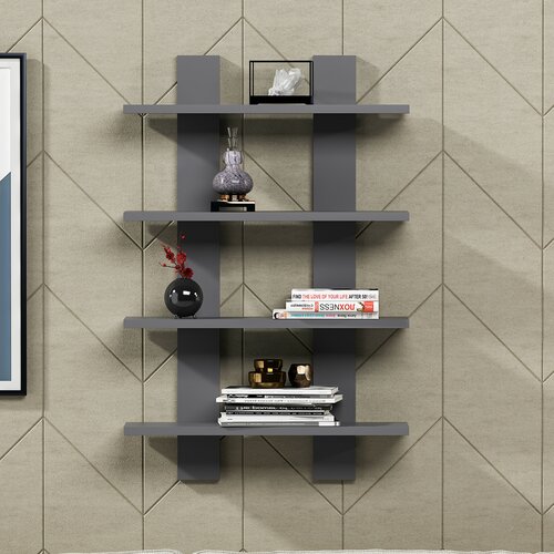 HANAH HOME laurel - anthracite anthracite wall shelf Slike