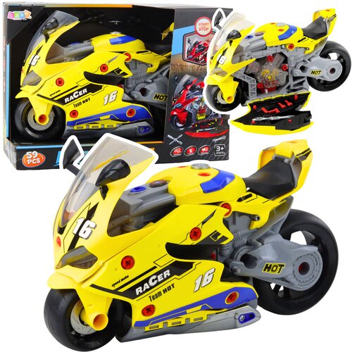 Motor i radiona za igru za sastavljanje 43cm - žuti Cene