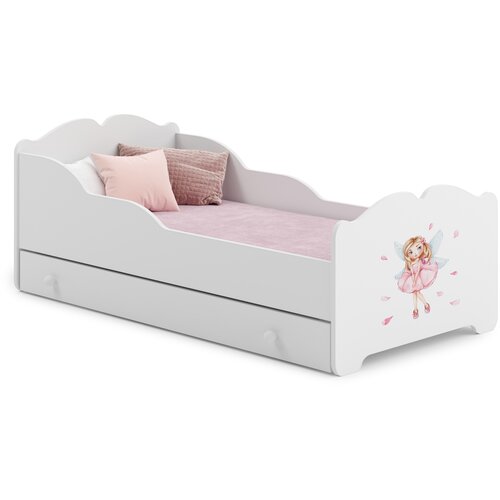 Kobi Furniture Anna - enojna postelja 160x80 z grafiko, v kompletu s predalom, vzmetnica, (20630347) Cene
