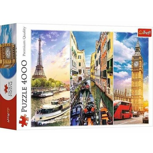 Trefl puzzle -trip around europe - 4000 delova Slike