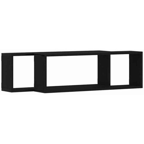 Police na zidu s policom Zidne 2 pcs Crni hrast 80 x 15 x 26 cm Slike