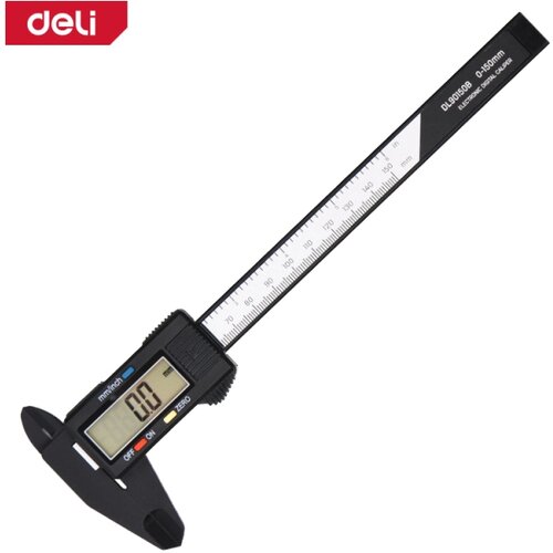 Digitalni ŠUBLER 0-150MM FIBER BLACK DELI EDL90150B Cene