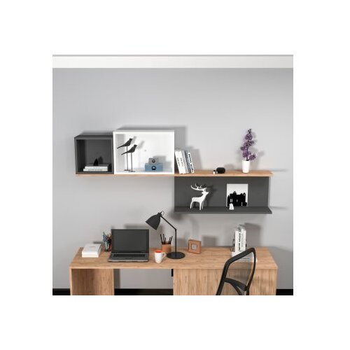 Hanah home akser - atlantic pine, anthracite white atlantic pineanthracitewhite wall shelf Cene