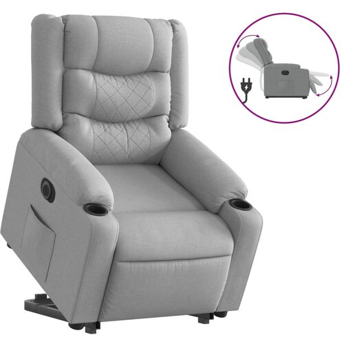 Maison Chic Električni naslanjač - Relax naslanjač s funkcijo vstajanja svetlo siv, (22061813) Slike