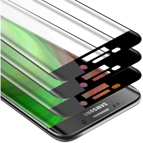 Cadorabo 3x Celozaslonska zaščitna folija, združljiva z Samsung Galaxy S6 EDGE PLUS - Zaščitna folija v transparentno s čarno - 3-pack Kaljeno steklo za zaščito zaslona s trdoto 9H in 3D dot, (20563026) Cene