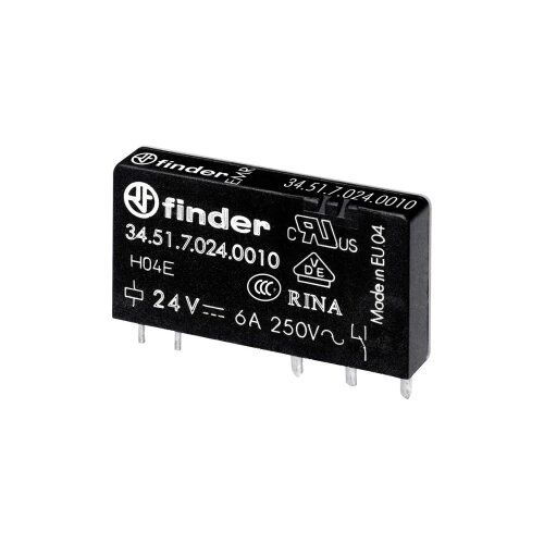 Finder 34.51.7.024.0310 relej za tiskane pločice 24 V/DC 6 A 1 zatvarač 1 St. Cijene