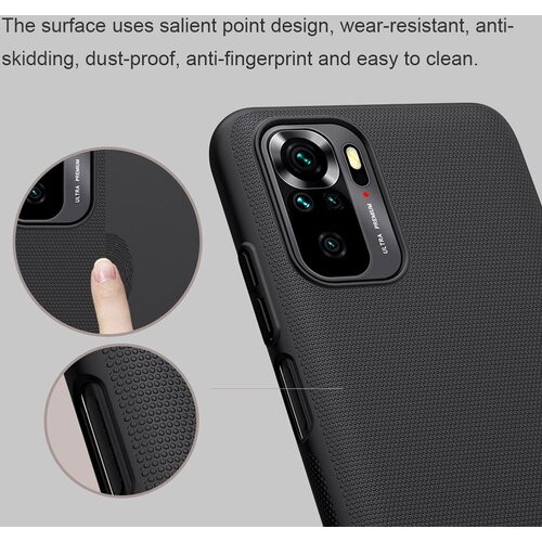 Nillkin Super Frosted Shield - Xiaomi Redmi Note 10 4G / Note 10S / Poco M5s - crna Slike