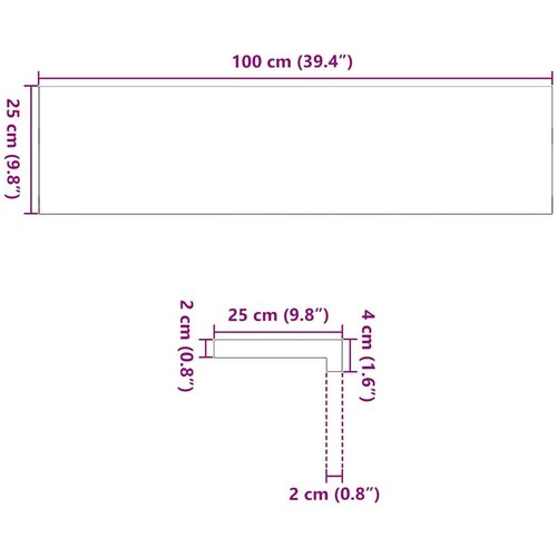 vidaXL Prozorske klupice 2 kom tamnosmeđe 100x25x2 cm masivne hrast Cene