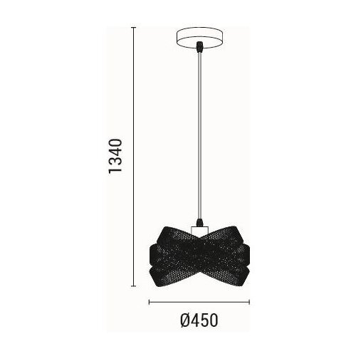  Visilica na sajli OGGI 1xE27/40W/230V crna Slike