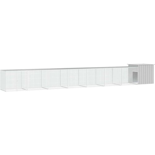 vidaXL Kokošnjak siv 800x91x100 cm pocinkano jeklo Cene