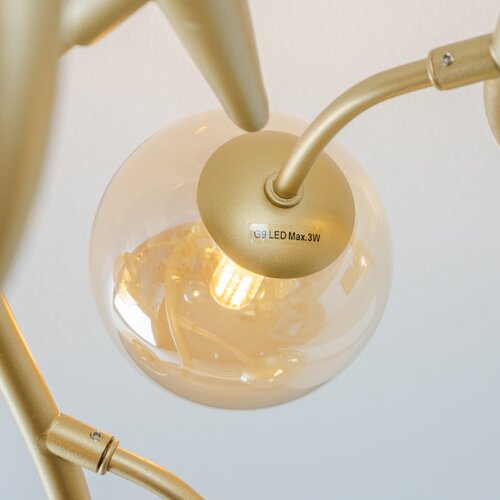  Brilagi - LED plafonski luster MISTEL 15xG9/3W/230V zlatni Slike
