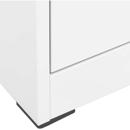 VidaXL Ormarić za spise bijeli 46 x 62 x 133 cm čelični Slike
