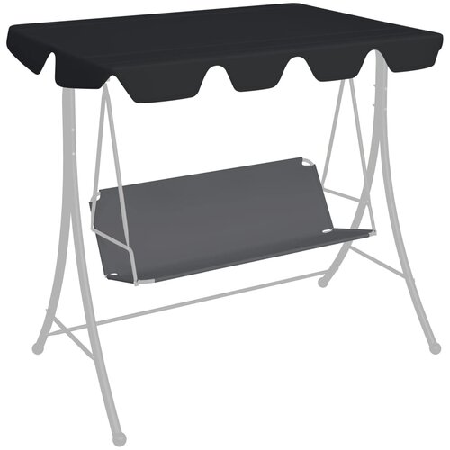 vidaXL Streha za vrtno gugalnico črna 188/168x110/145 cm Cene