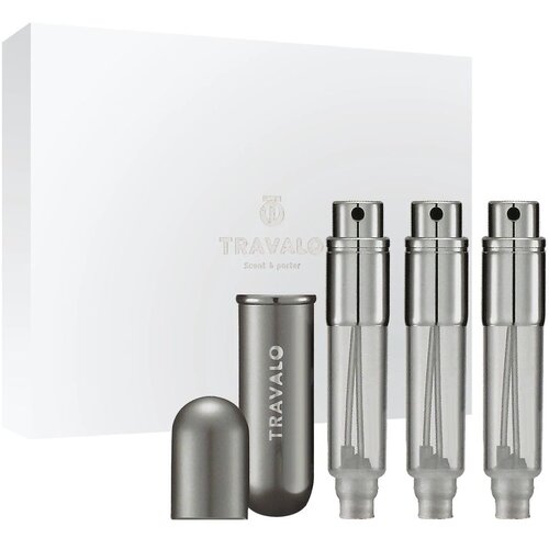 Travalo Classic refillable atomiser 3x5 ml titanium Slike