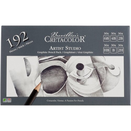  Umetni&amp;scaron;ke grafitne svinčnike Cretacolor artist studio 192 kos v kartonski &amp;scaron;katli Slike