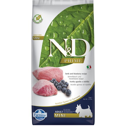 Farmina N&D Grain Free Mini janjetina i borovnica - 7 kg Cijene