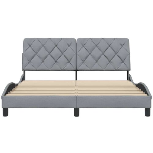 VidaXL Okvir za krevet bez madraca svjetlosivi 160 x 200 cm od tkanine Slike