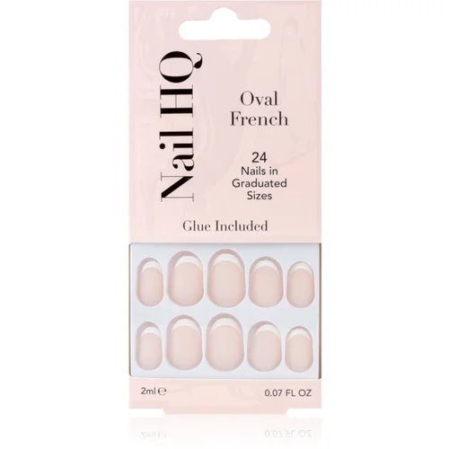 Nail HQ Oval French Umjetni nokti 24 kom