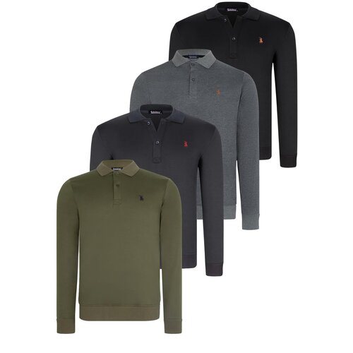 Dewberry SET OF FOUR V4007 MEN'S SWEATSHIRT-BLACK-NAVY-ANTHRACITE-KHAKI Cene