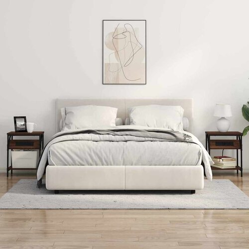  Noćni ormar Smeđi hrast 38 x 30 x 48 cm Konstruirano drvo Slike