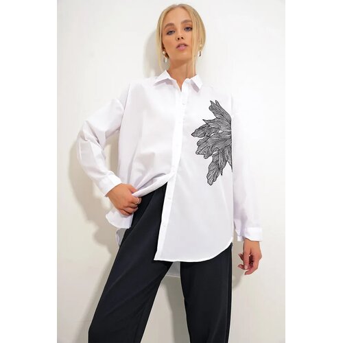 Trend Alacati Stili Ženska ko&scaron;ulja dugih rukava Alc-X12651, Regular fit, Bela Cene