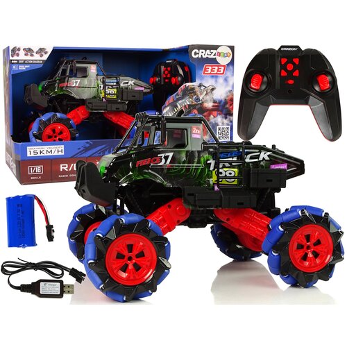  Buggy na daljinsko upravljanje 1:16 2.4G Drift - crno/crveni Slike