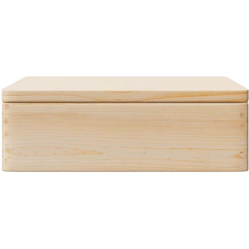  kutija s poklopcem i ručkama 40x30x13 cm puno drvo bor Slike
