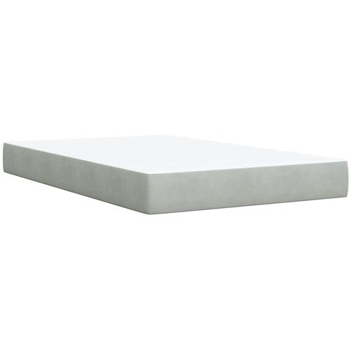 Box spring krevet s madracem svjetlosivi 120x200 cm bar&amp;scaron;unasti Slike
