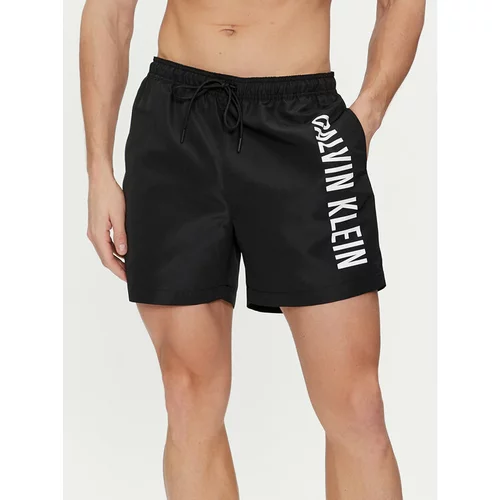 Calvin Klein Swimwear Kopalne hlače KM0KM01004 Črna Regular Fit