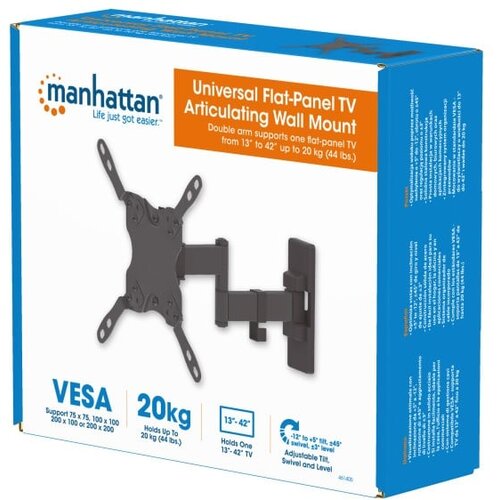 Manhattan univerzalni zidni nosač s ravnim zaslonom i dvostrukom rukom 13-43'' (33.02-109.22 cm) do 20 kg Cijene