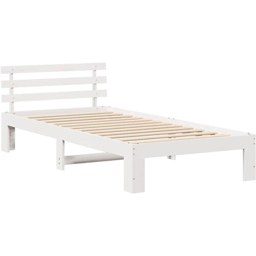 vidaXL Konstrukcija postelje Bela 100 x 200 cm Trden borov les, (5000022819) Cene